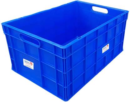 Singhal Plastic Heavy Duty Multipurpose Rectangular Storage Box Crates 65x45x31 CM Storage Basket