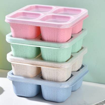Masox Store Reusable Food & Snack Containers with Lids Compact Stackable Microwave Safe U2 Storage Box