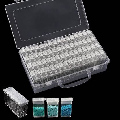 zvonko Multi Grid Component Organizer 64 Grids Plastic Transparent Storage Tool Box Storage Box