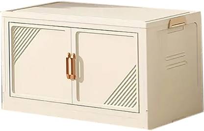 HOUSE OF QUIRK 1 Layer 45cm Plastic Storage Bins for Closet Organizers with Open Front Door Storage Box