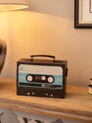 THEDECORKART 'Cassette' Storage Boxe with Handle Storage Box