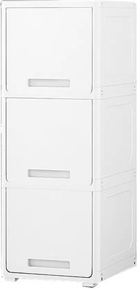 HOUSE OF QUIRK 3 Layer 30cm Storage Box Cabinet with Wheels - Rolling Organizer for Home Storage Box