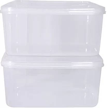 SHD COLLECTIONS Storage Box (Clear) SET OF 2 Storage Box