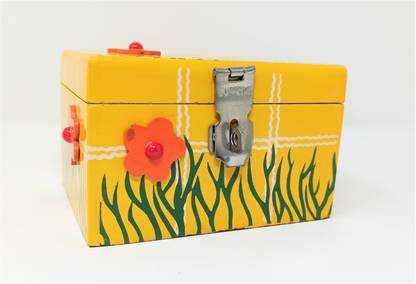 A And A Kreative Wooden Multipurpose Treasure Box for Kids ( Available in Assorted Colors ) Storage Box