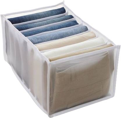 ABBASI 7 Grids Compartment Foldable Storage Box for Baby Clothes Underwear T-Shirts Storage Box