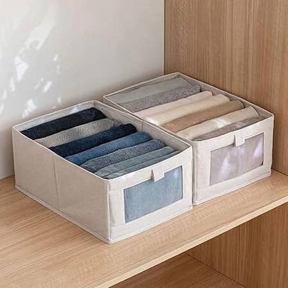 SUKHAD Foldable Window Cloth Storage Box for Bedding, Blankets & Sheets Storage Box