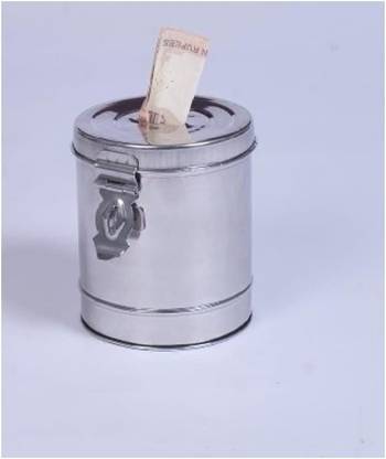 Altron Stainless Steel Piggy Bank - Modern Money Bank and Coin Box for Saving|Big Size Coin Bank