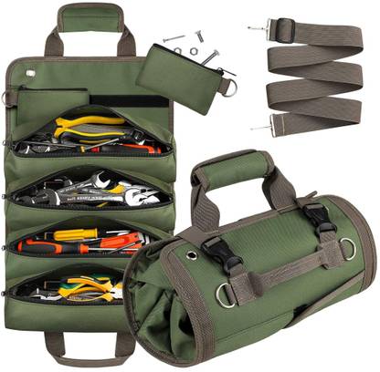 ORTIZA Tool Bag Tools Storage Bag Portable Roll Up Multi Compartment Tools Bag Storage Box
