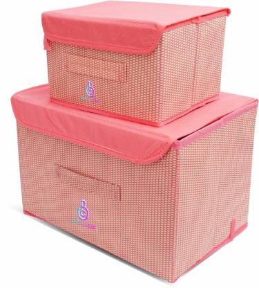 Craft Bazar Foldable Non-Woven Storage Box/ Wardrobe Closet Organizer Box/Bins with Lid Storage Box