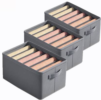 Ofifo 3Pcs Clothes Organiser for Wardrobe, 6-Drawer Compartment Design, Space-Saving Storage Box