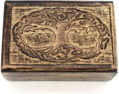 Master Piece Crafts Handmade Wooden Box, Tree of Life Decorative Storage Box, Nesting Boxes Storage Box