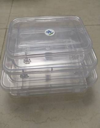Ramarrow Transparent Storage Oranization Box ||Pack of 3|| Storage Box