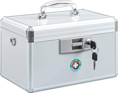 Betlex Medicine Box,First Aid Box with Lock,Storage Lock Box,12.2'' x 7.8'' x 8.2'' Storage Box