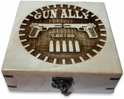 GunAlly Wooden Ammo Box For .30 Caliber Storage Box
