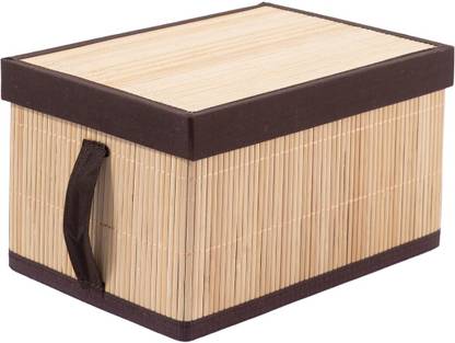 HomeStorie Eco-Friendly Bamboo Lidded Storage Box