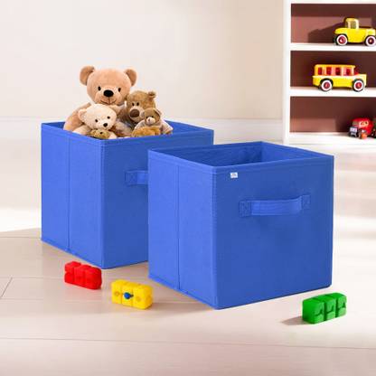 Heart Home Plain Square Foldable Toy & Book Storage Box Storage Box