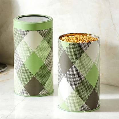 JARSOME Airtight Kitchen Container Set -Tin Jars for Spices, Cookies, Dals -1100 ML/pc Storage Box