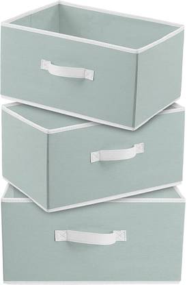 Craft Bazar Multipurpose Rectangular Organizer with Side Handle for Toys/Cloths Pack of 3 Storage Box