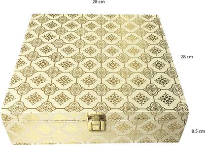 asom cha Empty MDF Gift Box with easy lock |MDF Hamper Basket for Party Hamper Storage Box