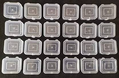 Shivarth Small Plastic Boxes Lock lid Mini Clear Beads Storage Containers 24pcs Storage Box