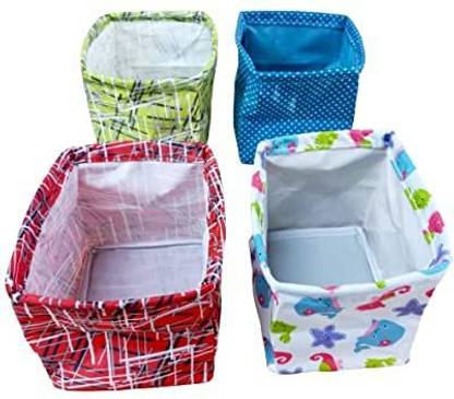 kudos enterprises 4 pcs Canvas Storage Box