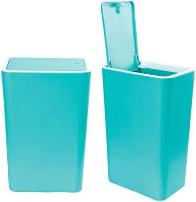 Gluman Push-Button Smart Bin | With Unique Push Lock System | 8 Litres Bin ( Set of 2 ) Storage Box