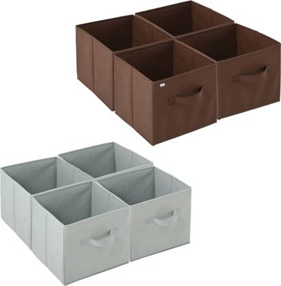 Heart Home Plain Square Foldable Toy & Book Storage Box Storage Box