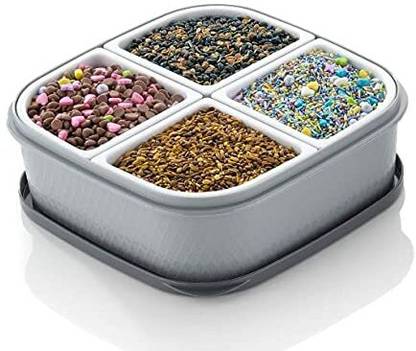 vetalic Dry Fruit Storage Box ,Airtight Storage Container with lid (4 Section) Storage Box