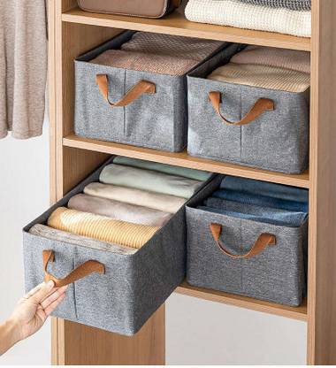 MAITRI ENTERPRISE Cloth Storage Box for Cloth, Saree, Towel, Blanket Foldable Organizer Bag M62 Storage Box