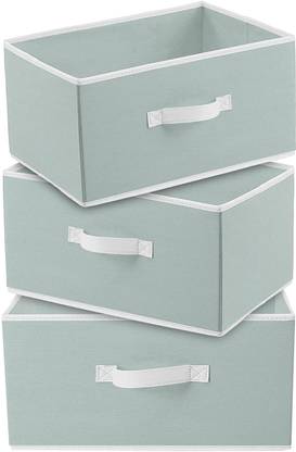 QUAIL Rectangular Storage Organizer with Side Handle for Toy, Book & Cloth (3 Pcs) | Storage Box