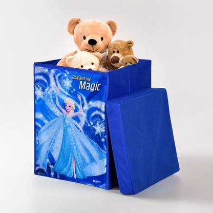 DISNEY Frozen Toy Storage Box with Lid & Handle|60 LTR|Navy Blue Storage Box
