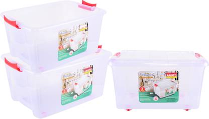 Nabhya Transparent, Storage Box For Multipurpose Items Like Clothing, Toys,Tools, etc. Storage Box