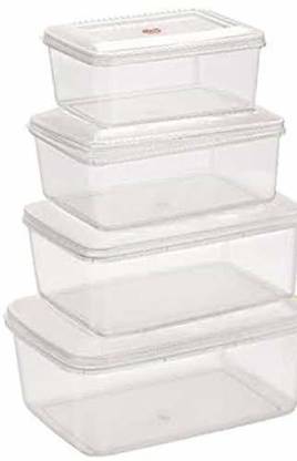 SMB ENTERPRISES Kitchen Multipurpose Rectangular Plastic Storage Boxes with Lid Storage Box