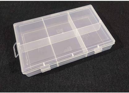 Fabowlous Plastic Grid 6 Partitions/Sections, White, 22 X 14 X 3.5 Cm Storage Box