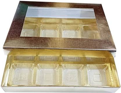 Nips Packaging 12 Cavity chocolate box (pack of 10), Empty Chocolate Storage Box