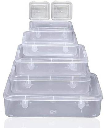 PMW Small Clear Plastic Beads Storage Containers Box Storage Box