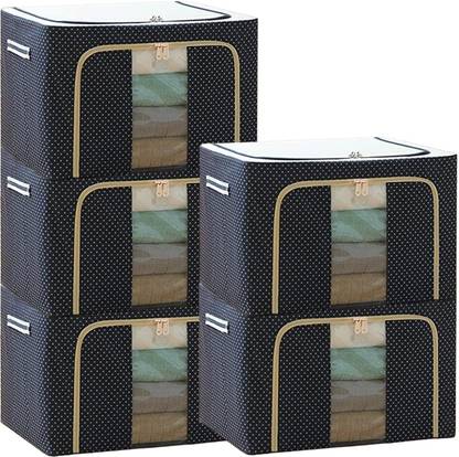 PRO99S Cloth Storage Box Steel Frame Storage Box for Wardrobe Saree Cover box(5 Ps) Storage Box
