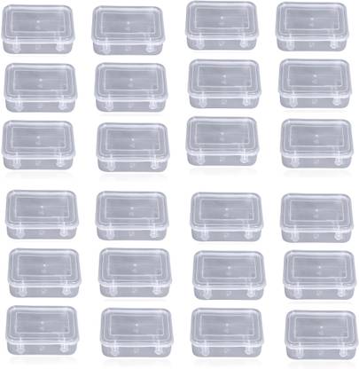 Shivarth Small Clear Plastic Containers Storage Boxes size 4x11x7 cm (Pack of 24) Storage Box