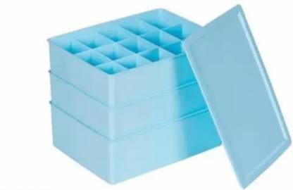 HANZO ENTERPRISES Pack Of 3 storage organizer boxes 15 grid boxes multicolor Storage Box