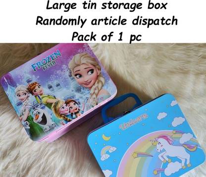 Extraposh Big tin box | theme trunk box | suitcase tin box Storage Box