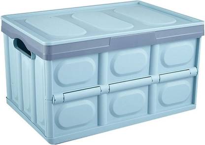 BLAPOXE Standard Multipurpose Rectangular Collapsible Car Trunk Organizer and Plastic Storage Box