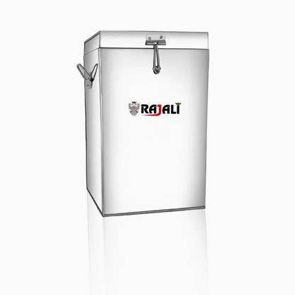 Rajali Tin Deep Storage Box | Grocery Container Box With Plain 25 Kg | Rice Storage Containers 25 L Drum