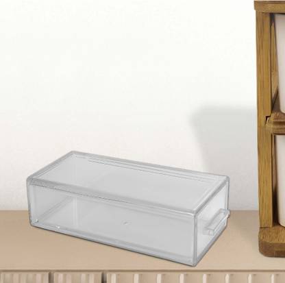 anko Clear Pull-Out Storage Drawer Organizer- 2.1(H) x 3.54(W) x 7.4(D) Inches Storage Box