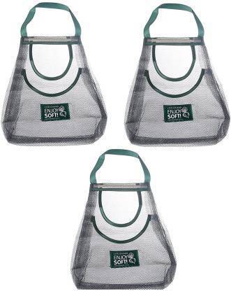 KUNYA Reusable Mesh Bags for Fruit and Vegetable Hanging Net Storage Bag Pack 3 Polyester, Cotton Storage Pouch