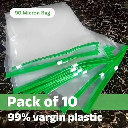 ANVIN Zip lock Bag For Storage, Freezer RE-USABLE Zipper Bags Plastic Storage Pouch