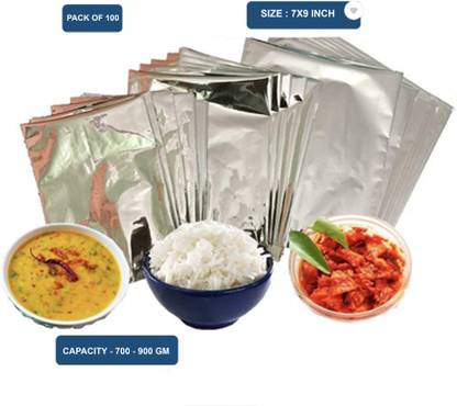 DNY Aluminium Silver Foil Pouches Bags (7X9) Aluminium Storage Pouch