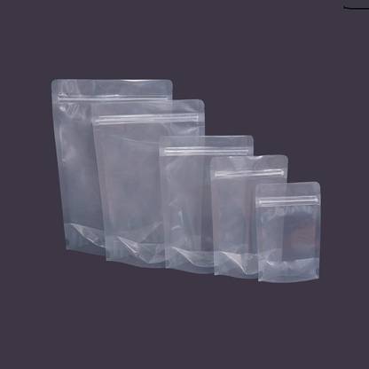 pactrum One side Transparent Metalize Standup Pouch with Zipper 125mm X 203mm self seal Polyester Storage Pouch