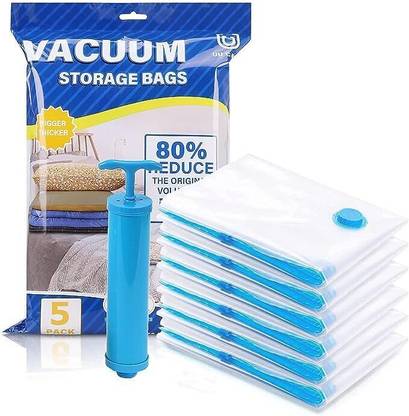 KITORO Reusable Vacuum Storage Bags Manual Vacuum Bag Sealer