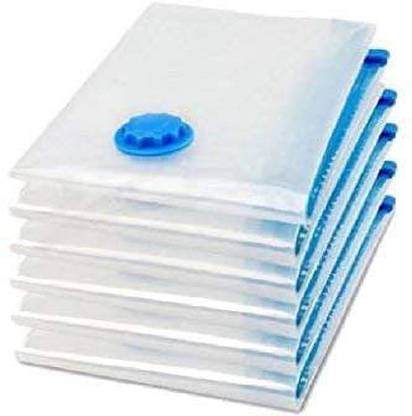Birud Vacuum Bags Reusable Space Saver Quit Vacuum Plastic Storage Bag for Clothes, Blankets, Home & Travel , Compression Sealer Bags (Pack of 5, SIZE : 50cm x60 cm) High Volume Storage Vacuum Bags