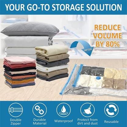 Coozico Blankets, Quilts with hand Pump - (Standard Pack of 5 Travel Storage Vacuum Bags
